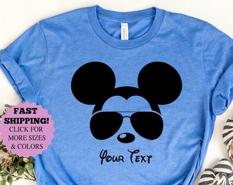 Mickey Sunglasses Shirt, Custom Disney Dad Sweatshirt, Mickey Aviator Tee, Disney Family Shirt,Gift for Dad, Mickey Mouse Hoodie, Disney Dad