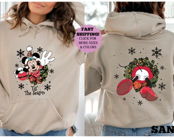 Disney Minnie Very Merry Christmas Party Sweatshirt, Tis' The Season Xmas T-Shirt, Magic Kingdom Hoodie, Retro Xmas Family Vacation shirt