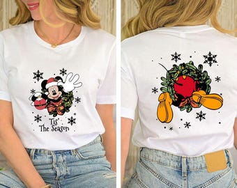 Disney Mickey Very Merry Christmas Party Sweatshirt, Tis' The Season Xmas Shirt, Magic Kingdom T-Shirt, Retro Xmas Family Vacation Hoodie