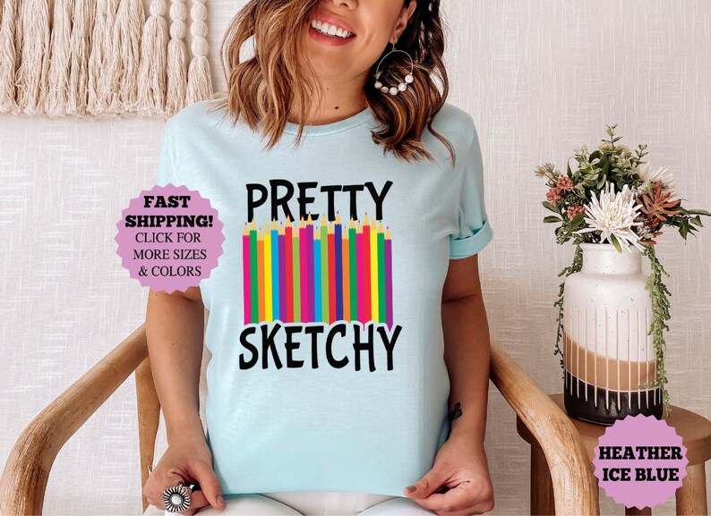 Pretty Sketchy Sweatshirt, Artist Shirt, Artist Gift, Sketching Hoodie ...