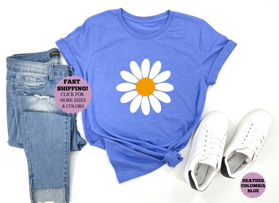 Simple Daisy Graphic Tee, Simple Floral Graphic Tee, Floral Graphic Tee