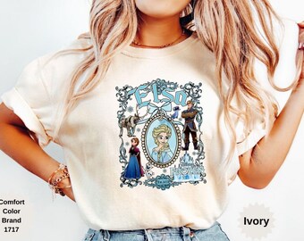 Camiseta de princesas Disney con colores cómodos, camiseta retro con personajes de princesas Disney, camiseta de viaje para niñas Disney, camiseta de grupo de princesas con lazo de Disney Coquette