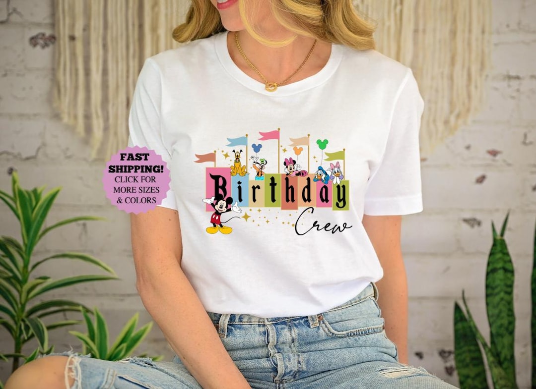 Disney Mickey and Friends Birthday Crew Shirt, Birthday Squad ...