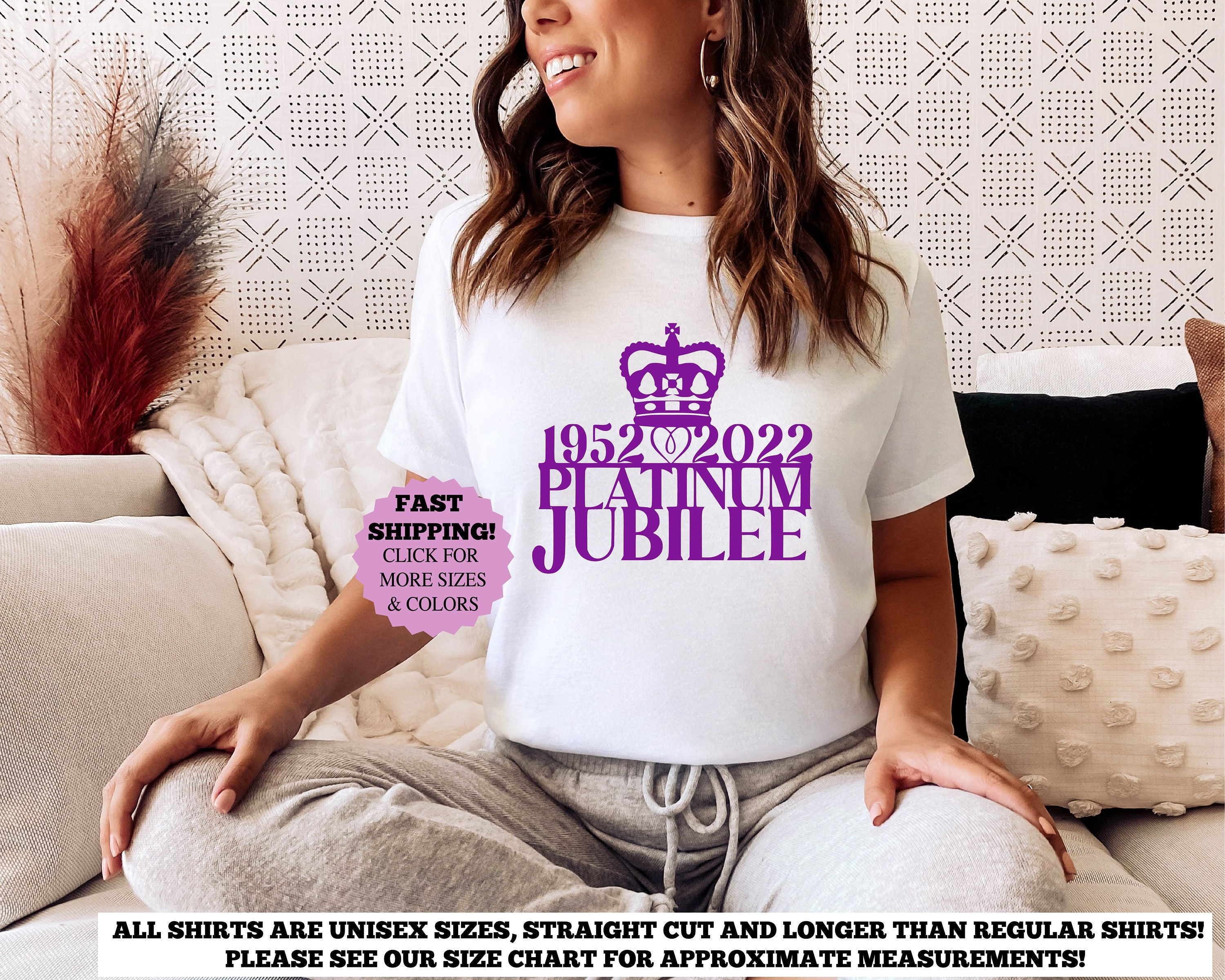 Platinum Jubilee Shirt, Queen Elizabeth II Platinum Jubilee  ,The Queen's T shirt, Official Logo,Platinum Jubilee T-Shirt,Royal Monarchy