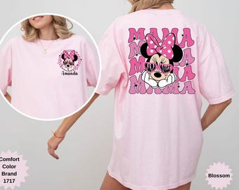 Comfort Colors Retro Minnie Mouse Mama T-Shirt