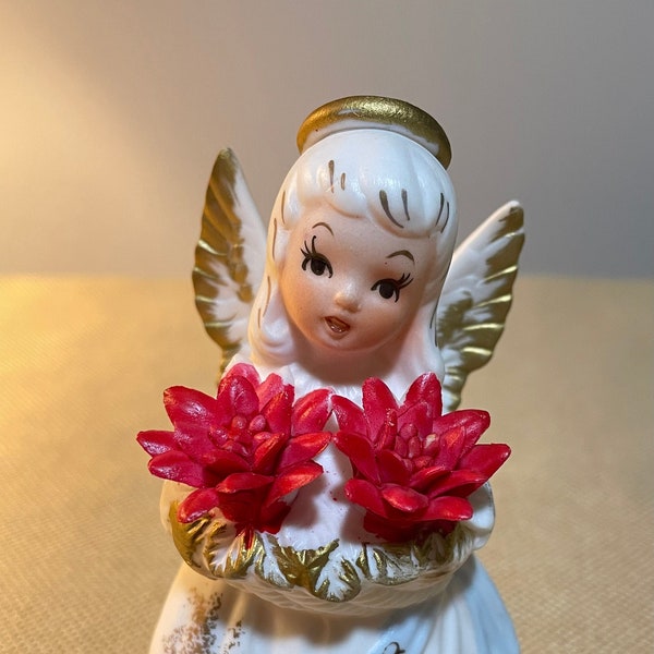 Vintage Lefton December Birthday Angel Figurine, Collectible Angel, Read Details