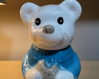 Vintage 1950s Gilner White Polar Bear W/ Red Lips & Paws Hand