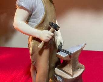 Bing & Grondahl 2225 Porcelain Blacksmith Figurine Axel Locher