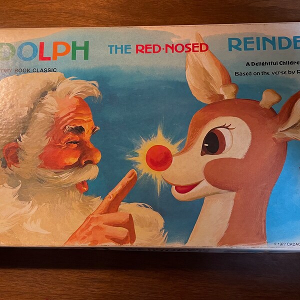 Vintage Rudolph The Red Nosed Reindeer 1977  Board Game by Cadaco, Read All Details