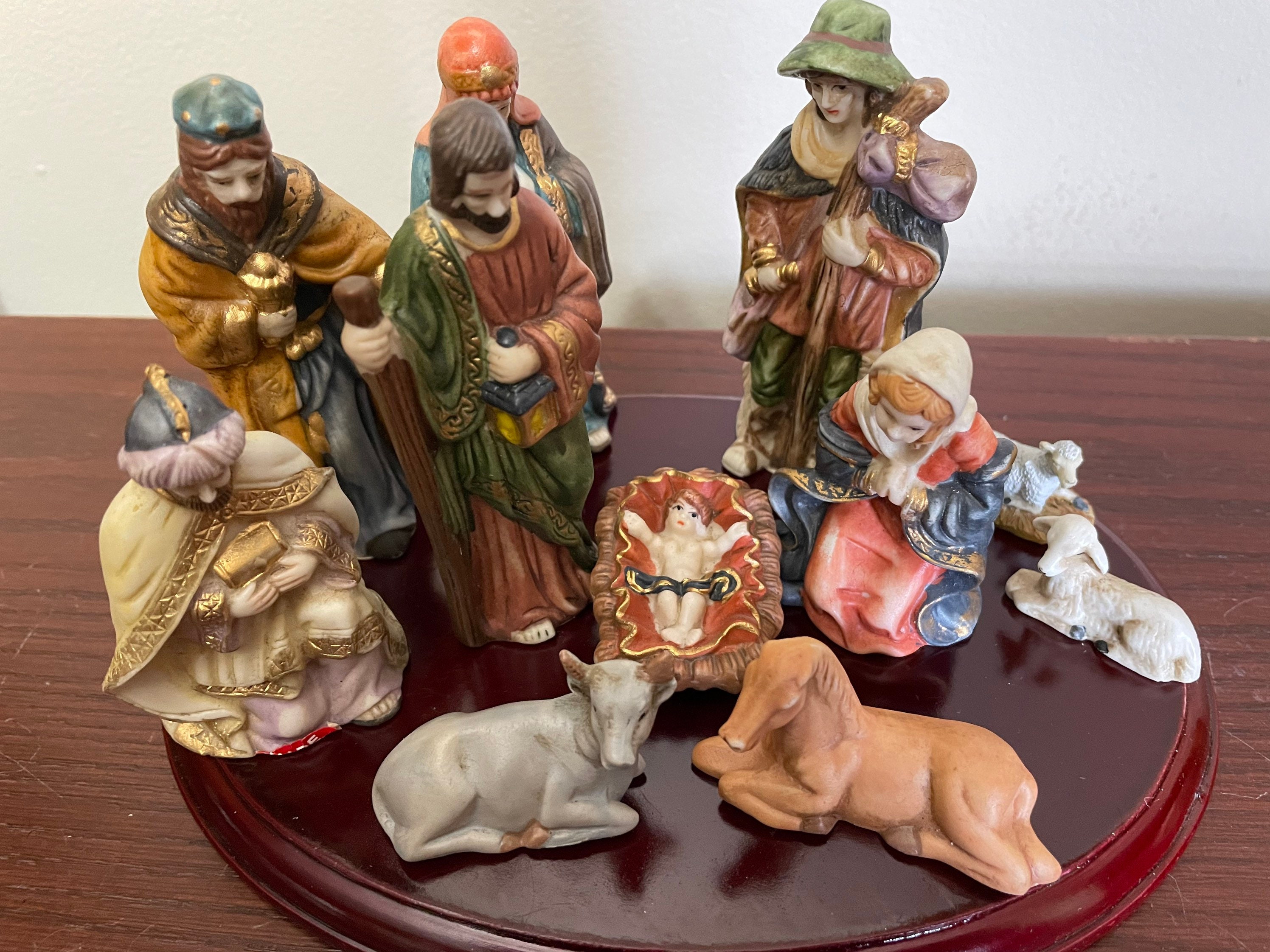 12 Inch Porcelain Nativity Set - Etsy