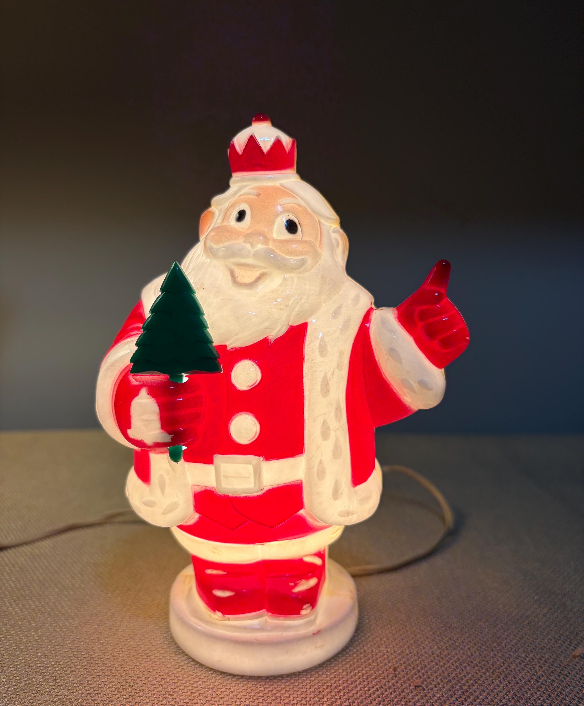 Vintage Light up Santa Claus - Etsy