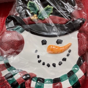Fitz and Floyd Snowman Canapé Plate