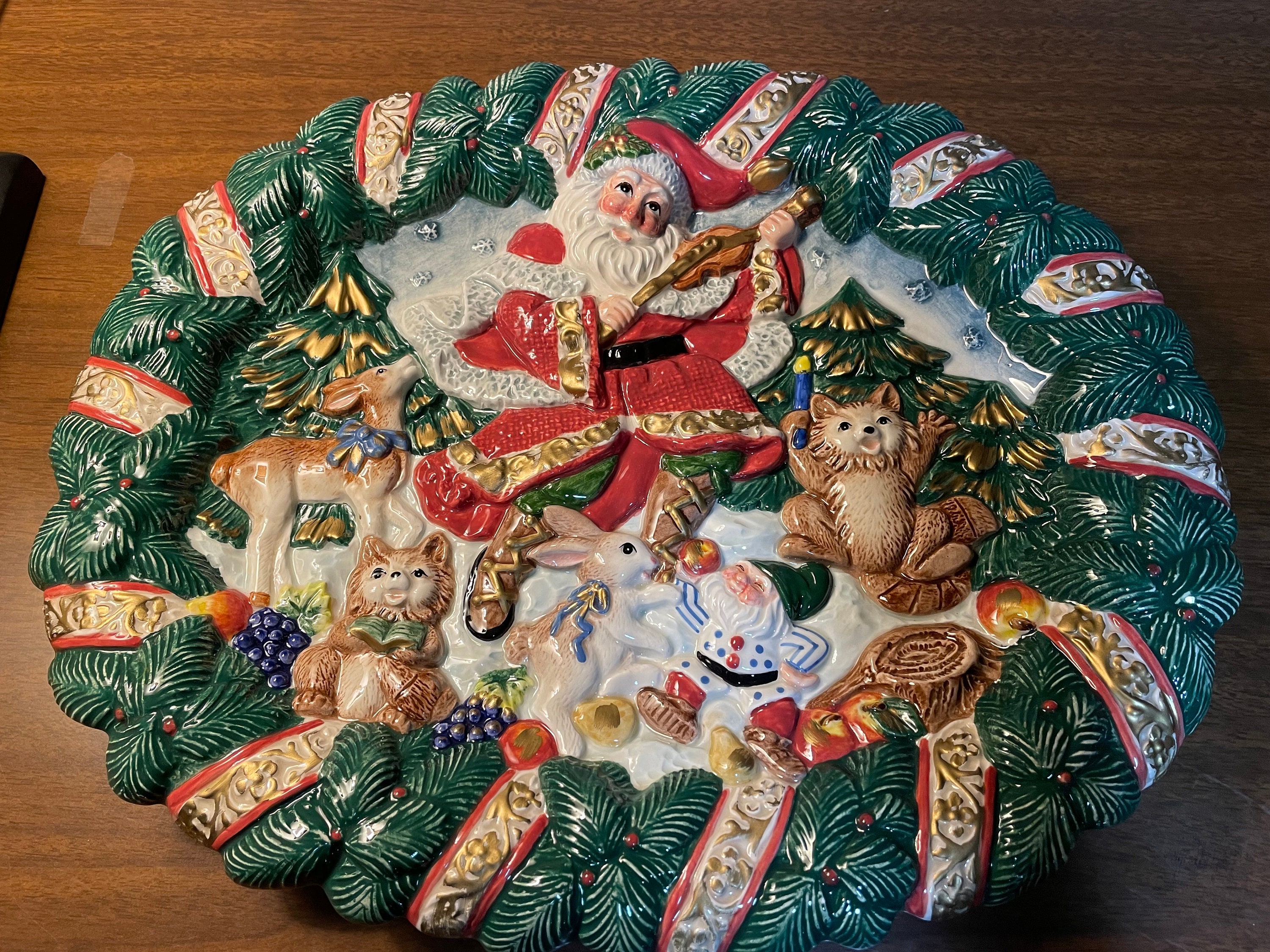 Vintage 1996 Fitz and Floyd forest Festival 14 Oval Serving Platter Fitz floyd Christmas Platter Read Details Etsy