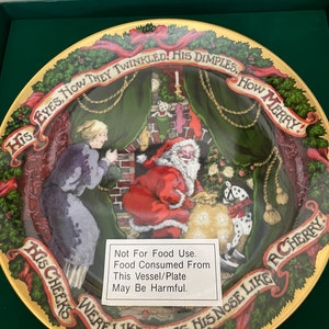 Fitz and Floyd Night Before Christmas Collector Plate 1994 w/BOX, Christmas Collectible Plate