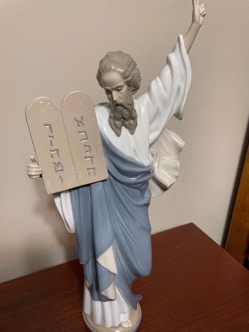 Lladro 16 Moses Figurine the Ten Commandments 5170 Plus Wood Etsy