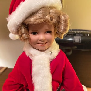 Shirley Temple Doll “Santas Helper” 17” Porcelain, Danbury Mint, Please Read Details!