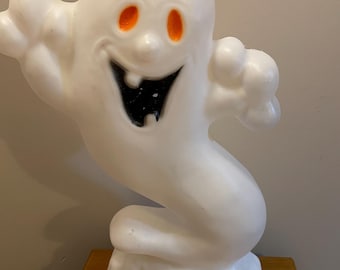 Vintage Halloween Ghost Blow Mold 22" Tall, NO LIGHT CORD, Drainage Industries - Read Details