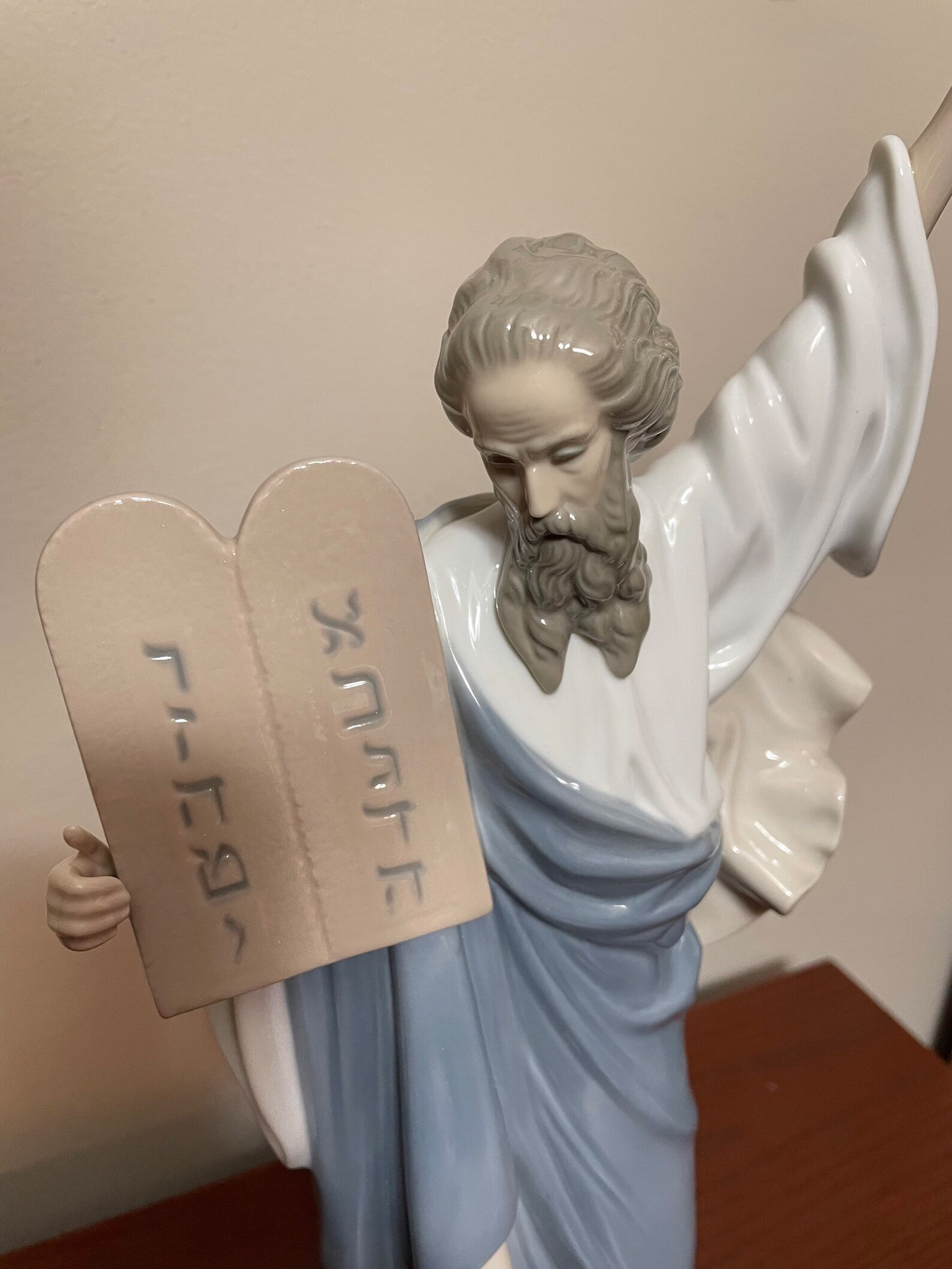 Lladro 16 Moses Figurine the Ten Commandments 5170 Plus Wood Etsy