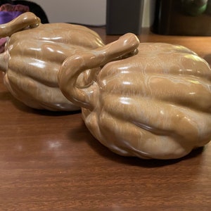 Set of 2 Large Ceramic Gourds. Fall, Autumn Decoration