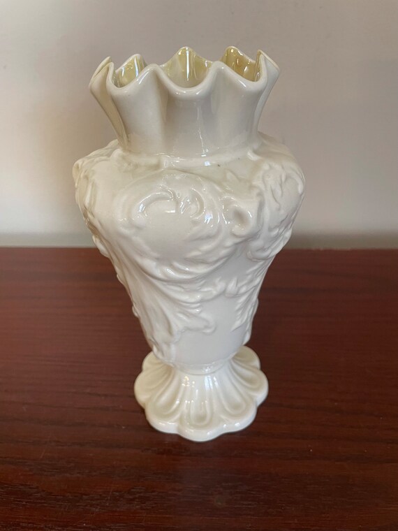 Vintage Belleek China Rathmore Cobb Luster Vase Etsy