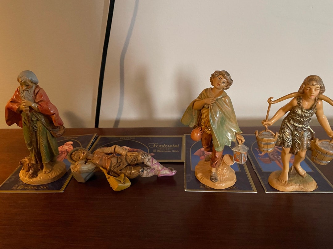 Roman Fontanini Nativity 5 Figures, Abraham, David, Asa, Ephraim Etsy