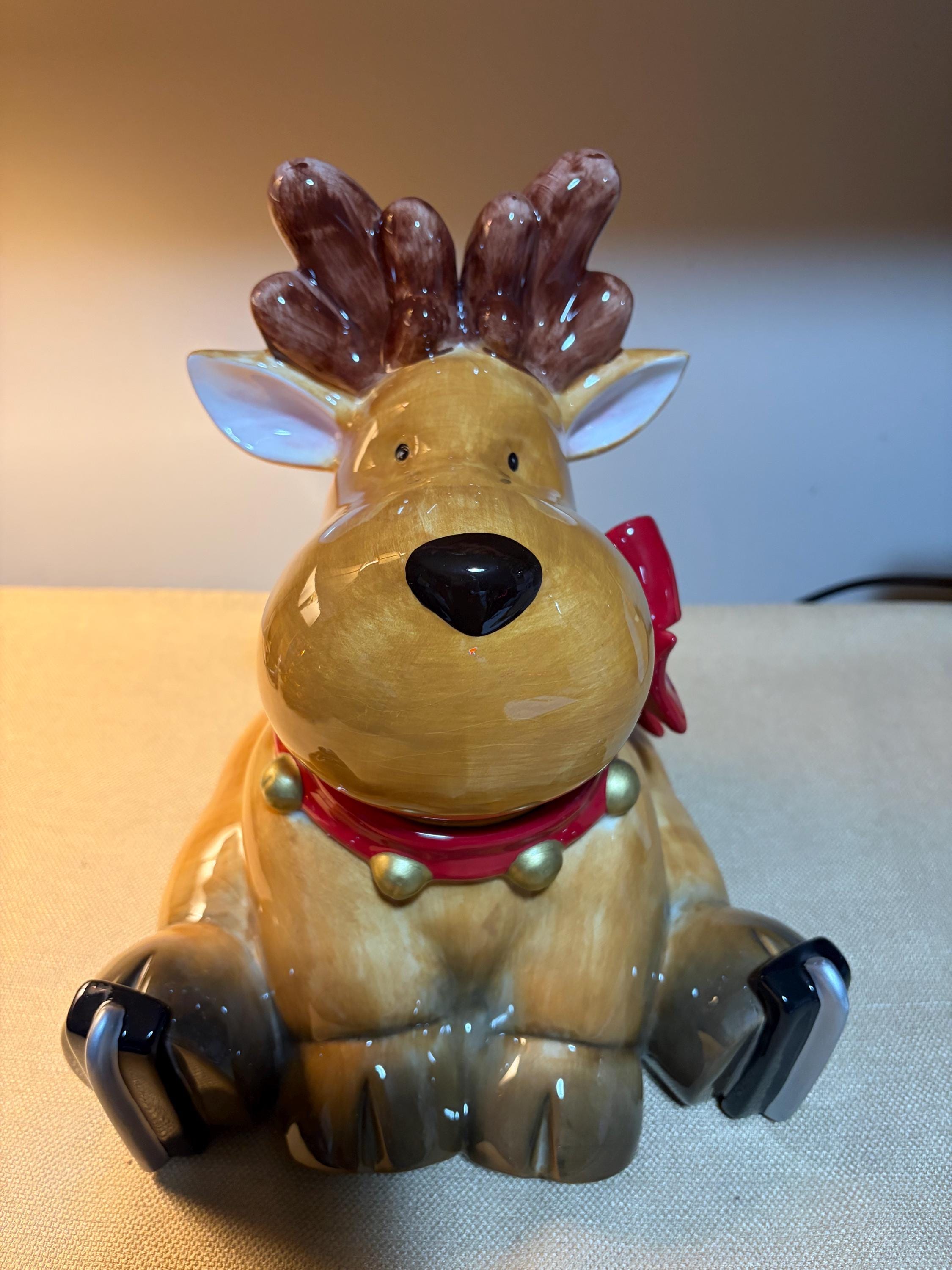 Reindeer Cookie Jar - Etsy