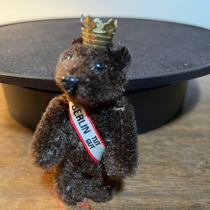 Vintage Tiny Schuco Berlin Bear, Collectible Miniature Bear, 3” Tall Bear
