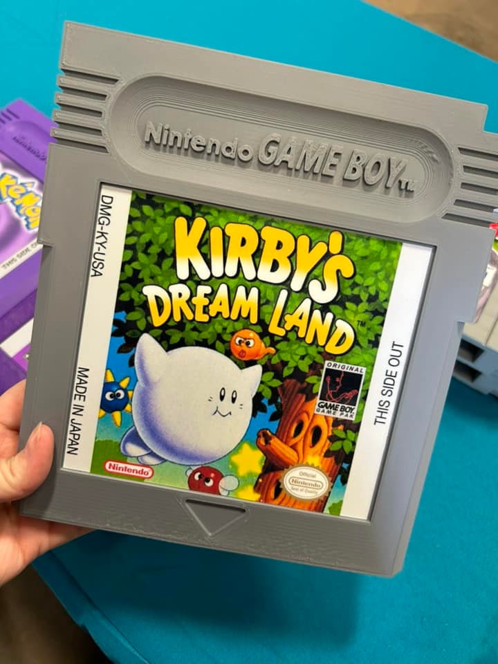 Giant Kirby game cartridge