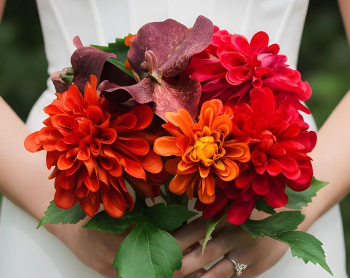 Featured listing image: Artificial Flower Bouquet for Wedding Home Decor and Fall Decoration