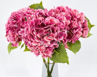 Pink Real Touch Hydrangea: Luxury Artificial Flower, Wedding Home Decor