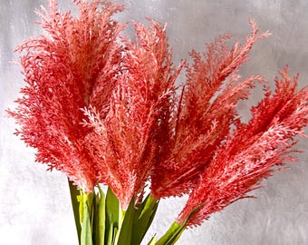 Pink Silk Pampas Grass Stem: 24" Wedding Home Decor