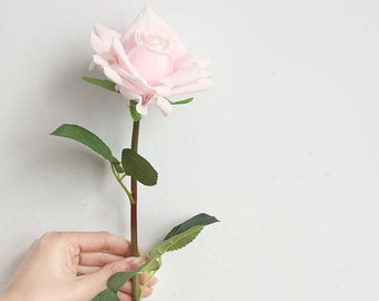 Real Touch Rose Stem: 27" Latex Faux Floral Arrangement