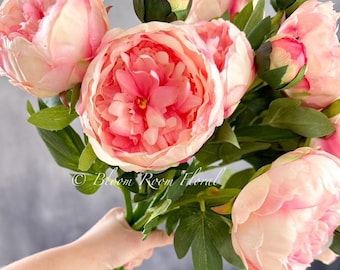 Real Touch Pink Peony Stem: Luxury Artificial Floral, 25”