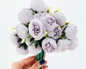 27 Köpfe Pfingstrosen | Blumenstrauß Künstliche Blume | Hochzeit/Dekoration | Geschenke | Dekor Floral Realistische Blumen Multi Color Lavendel