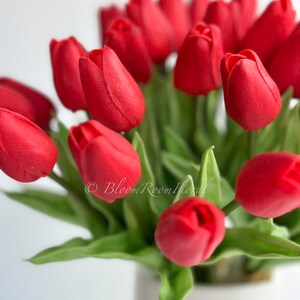 Bloom Objects - Artificial Layered Tulips Red 02-233 - Red