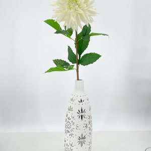 White Real Touch Large Dahlia Extremely Realistic Luxury Quality Artificial Flower Wedding/Home Decoration Gifts Decor Floral D-002 image 8