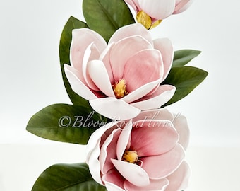Mauve Real Touch Magnolienstiel: Luxuriöse Kunstblume, 76 cm