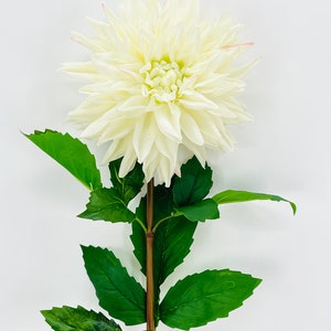 White Real Touch Large Dahlia Extremely Realistic Luxury Quality Artificial Flower Wedding/Home Decoration Gifts Decor Floral D-002 image 5