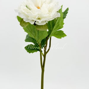 White Chinese Peony Silk Floral Artificial Flower Wedding/Home Decoration Gifts Décor Floral, Spring Flowers, Wedding Flowers P-006 image 5