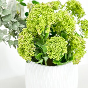 Green Achillea Stem: Realistic Artificial Filler, 22" Floral Decor image 5