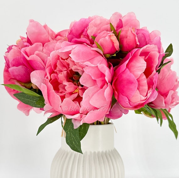 Hobyhoon Ranunculus - 2 bouquet di peonie artificiali, fiori