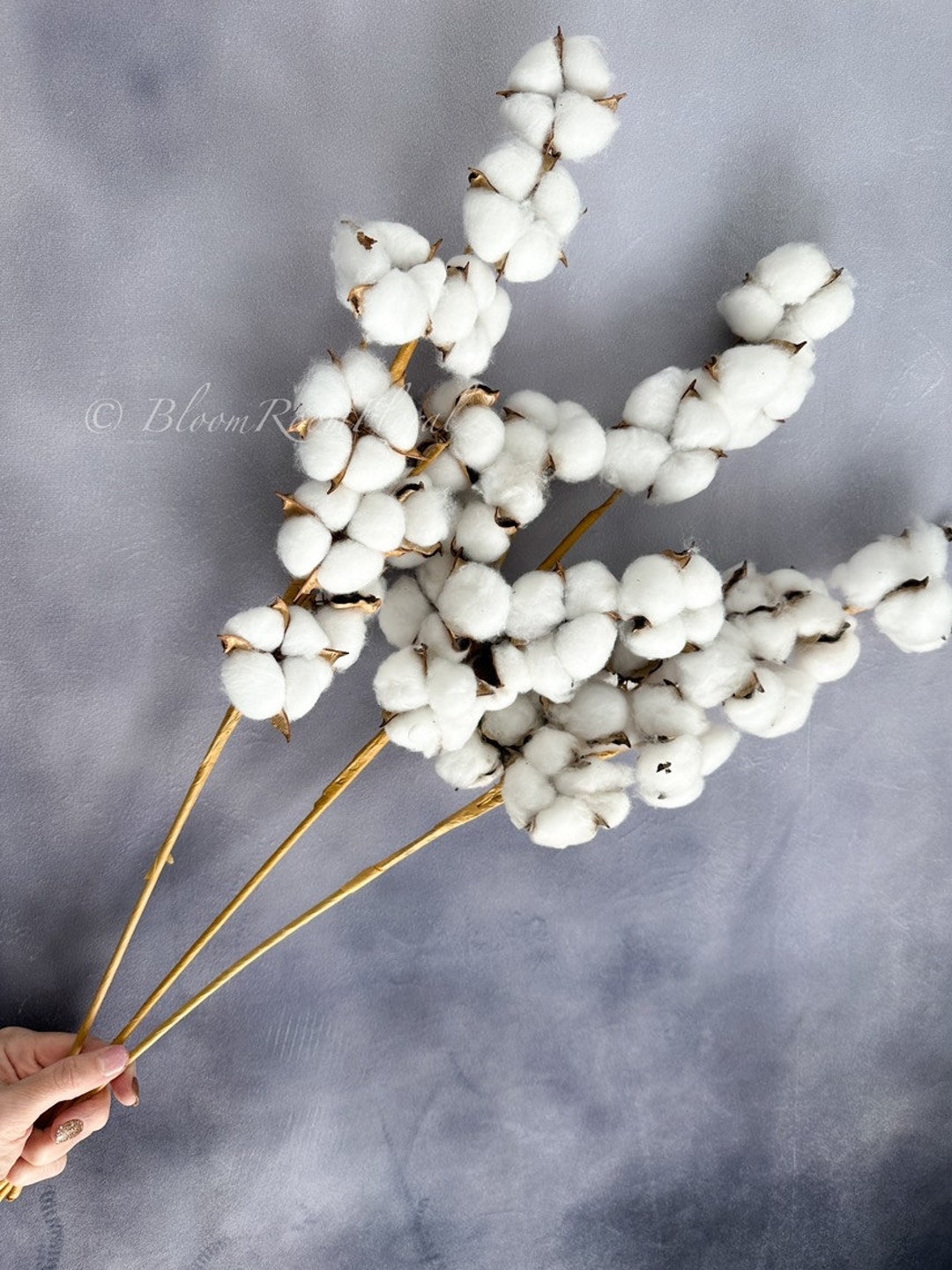 Steli di Cotone Artificiali - Fiori Finti Decorativi per Interno, Rami