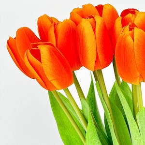10 Stems Real Touch Tulips Stems, Artificial Flower High Quality Faux Floral, Wedding/home Gifts ...