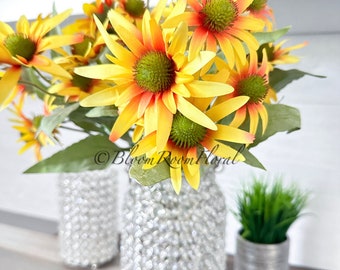 Yellow Rudbeckia Stem: Silk Floral Spray, 20.5”
