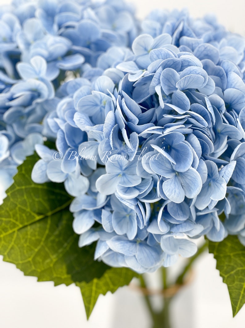 Blue Real Touch Large Hydrangea Extremely Realistic Luxury Quality Artificial Flower Wedding/Home Decoration Gift Decor Floral H-001 image 3
