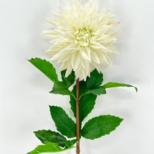 White Real Touch Large Dahlia Extremely Realistic Luxury Quality Artificial Flower Wedding/Home Decoration Gifts Decor Floral D-002 image 6