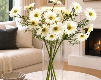 Faux Daisy Spray - Real Touch Artificial Wildflower - White