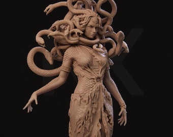 Medusa the Gorgon | Beautiful and Terrifying Greek Myth by Nerikson | 3D Printed Figure | Perfect for Collectors, Painters, Myth Enthusiasts