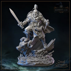 Heimdall, Guardian of Asgard, by Great Grimoire | 35mm and 75mm Norse deity Mini | Norse Mythology for Dungeons and Dragons and other TTRPGs