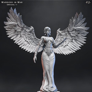 Angelic Ambassador Figure by Luis Donaldo Meza | Celestial Figure | Female Angel | Tabletop Gaming | TTRPG | D&D